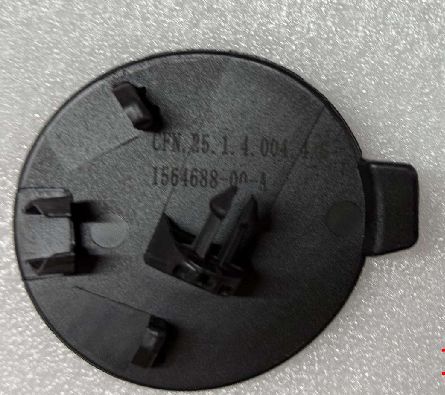 Tampa do gancho de reboque do para-choque dianteiro do Tesla Model S 2021-2023 Plástico Preto