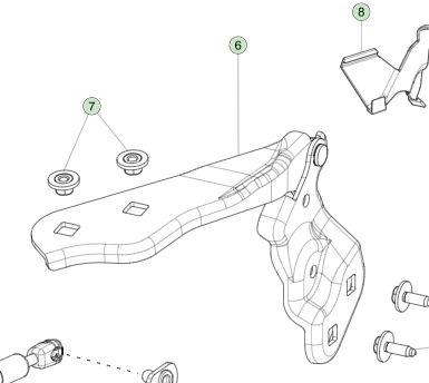 Tesla Model 3 2021 Dobradiça Ativa do Capô Direito 1643846-00-A