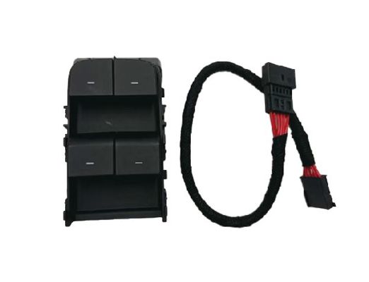 Interruptor do vidro do lado do motorista Tesla Preto Fosco com Fio 1081037-02-G