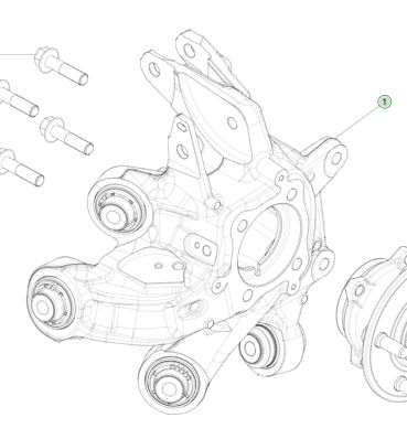 Tesla Model S 2016-2021 Suspensão traseira esquerda