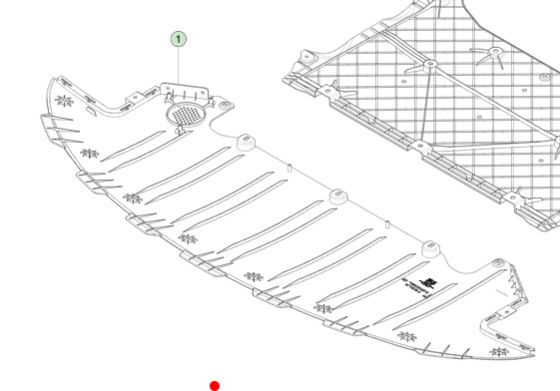Fascia frontal Valance preta para Tesla Model S 2021+ 177x65x4cm