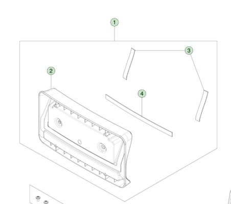 Suporte de placa dianteira Tesla Model X CN-Spec 52x17x5cm Preto ABS